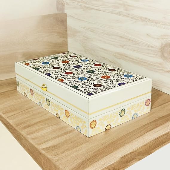 Gold Printed LED Floral Gift Box | Glossy Wedding Shagun | Fancy Cash, Jewellery & Gifting | Decorative Lighted Gaddi Box for Festivals & Occasions (Maroon, Pack of  1)