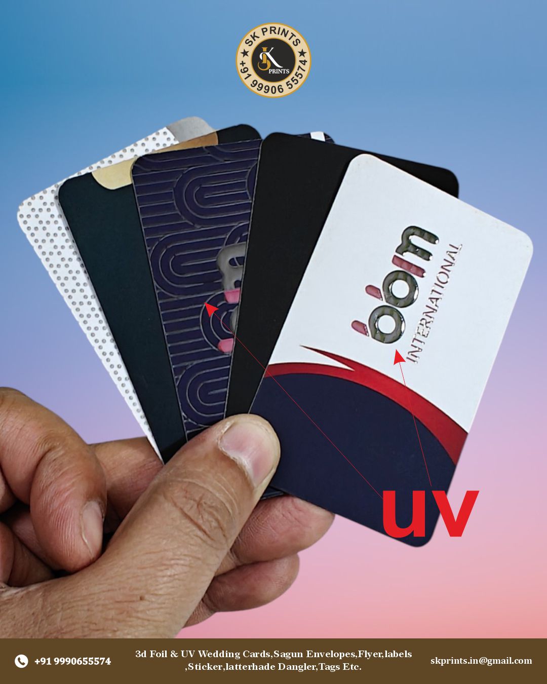 Premium Velvet Business Card with 3D Embossed UV | 400 GSM Luxury Visiting Cards | High Quality Print (500 Pcs)