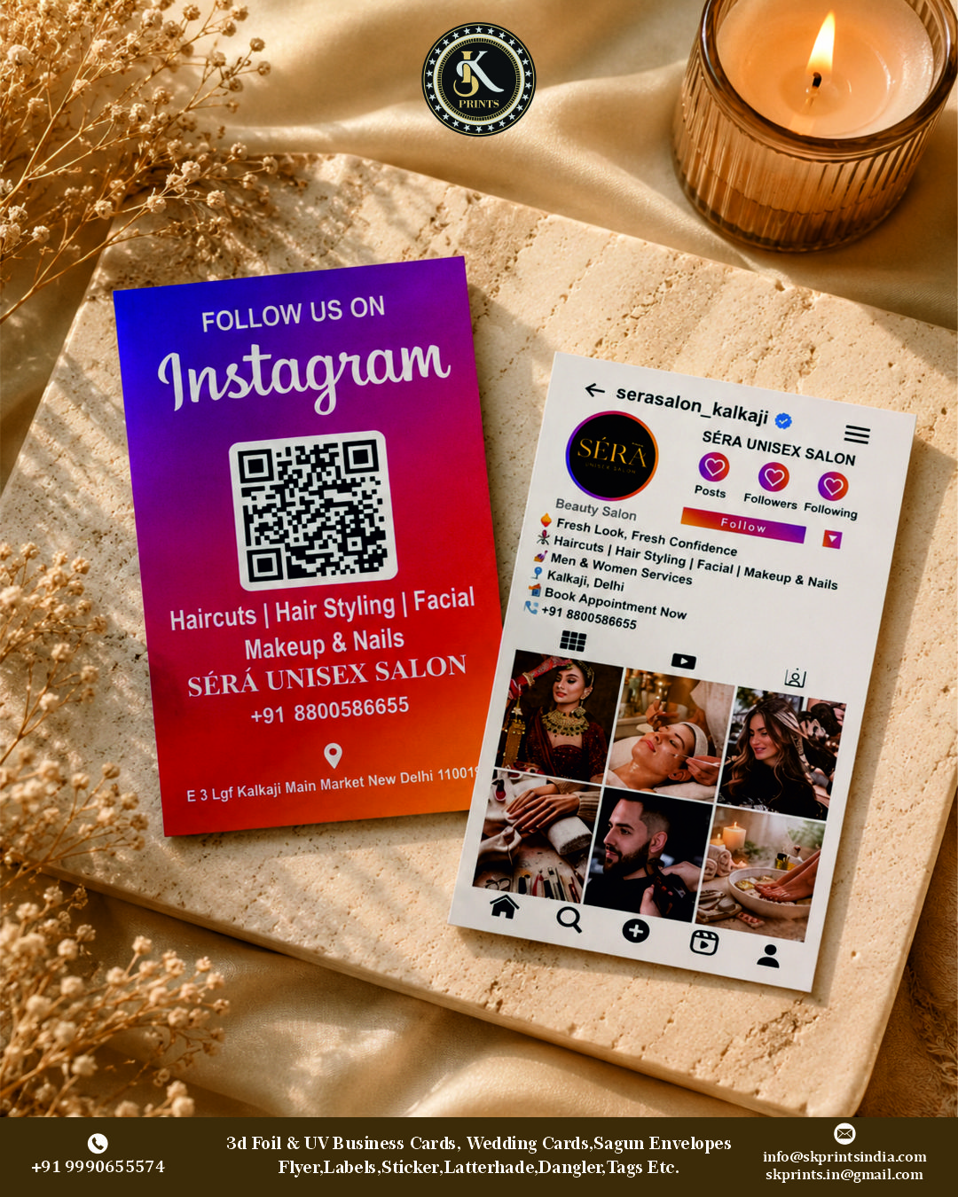 Glossy UV Coated Business Cards (200 pcs)